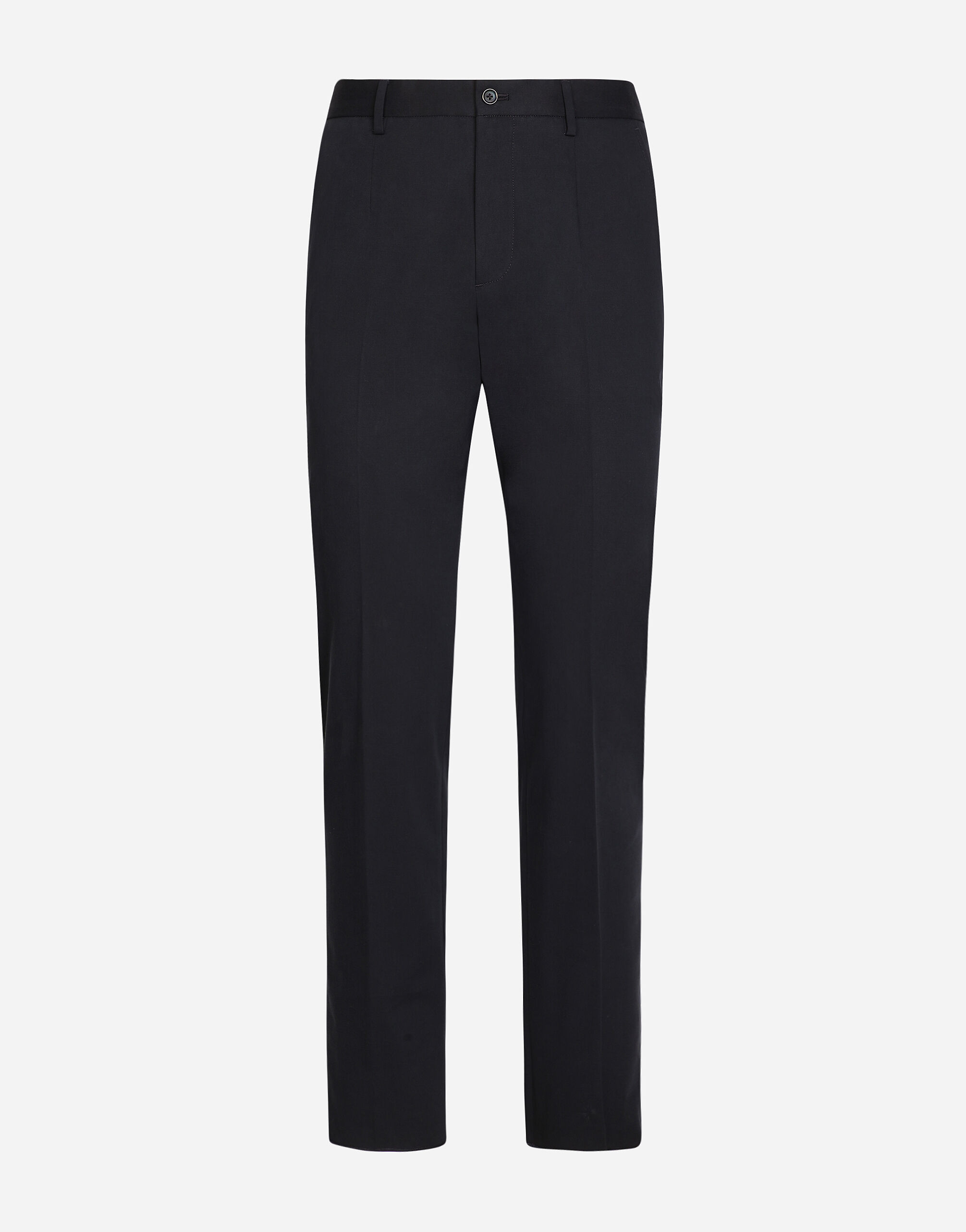 Regular Fit Cotton twill pull-on trousers - Black - Men | H&M IN
